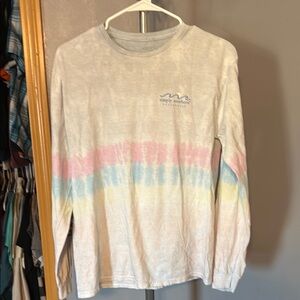 Simply Southern White and Blue Long Sleeve Tee